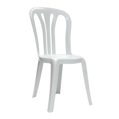 White Plastic Garden Bistro chair 
