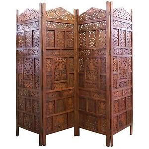 Carved Wooden Screen (4 panel)